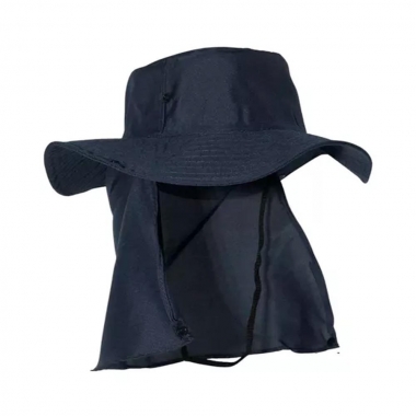 CHAPÉU COM SAIA BRIM AZUL ROYAL