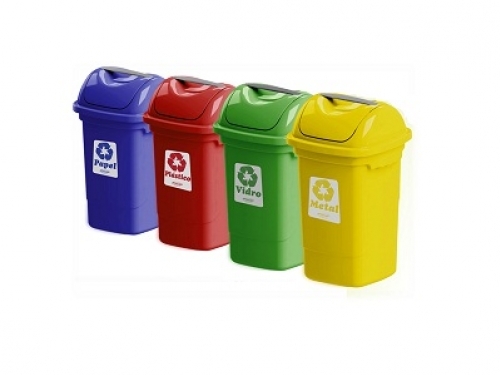 Lixeira Seletiva 30 Litros com Basculante