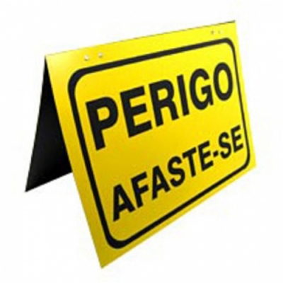 Cavalete Perigo Afaste-se/Não Fume